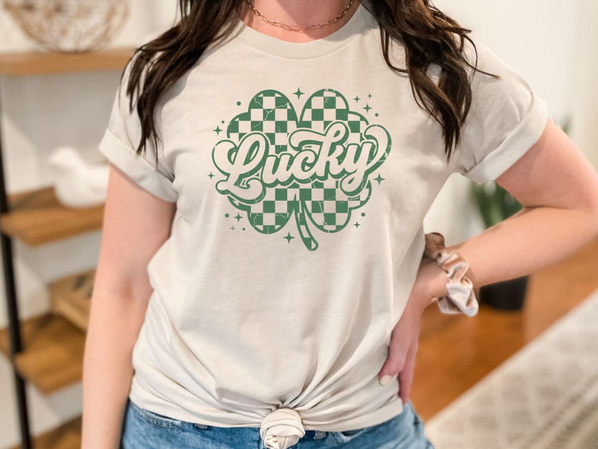 Lucky Check Clover Graphic Tee