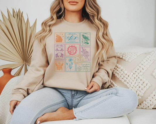 ACOTAR Stamps Collage Graphic Sweatshirt