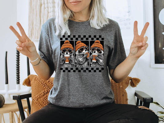 Pumpkin Spice Raccoon Graphic Tee