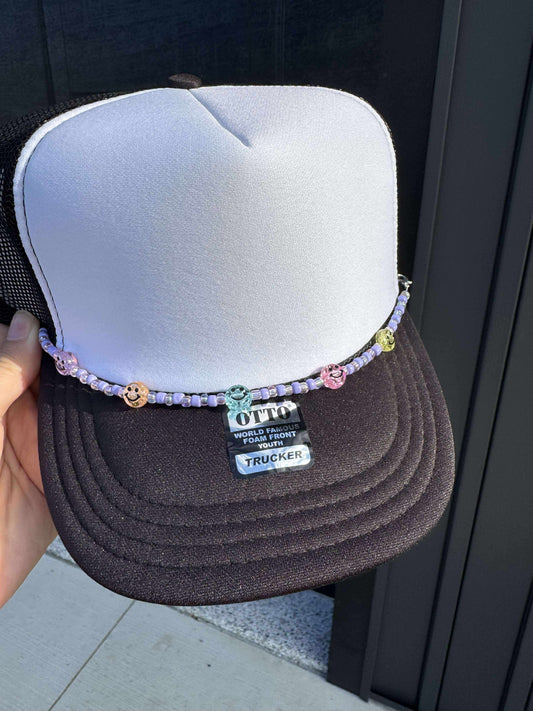 Smiley Bead Trucker Hat Chain