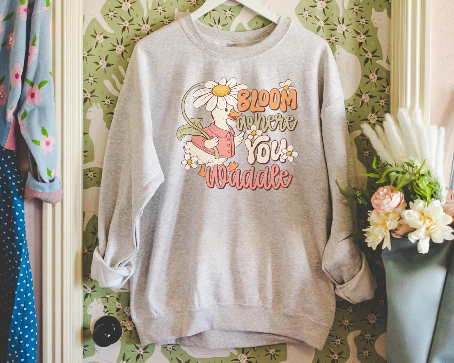 Bloom Where You Waddle Graphic Sweatshirt