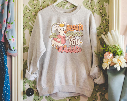 Bloom Where You Waddle Graphic Sweatshirt