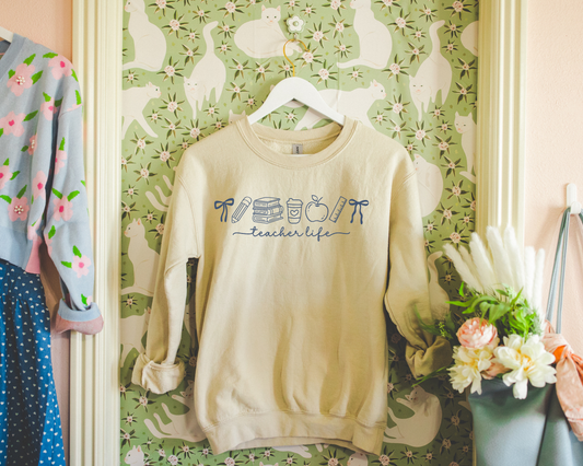 Teacher Life Graphic Sweatshirt
