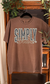 Comfort Colors Espresso tee with Simply Blessed leopard and floral graphic